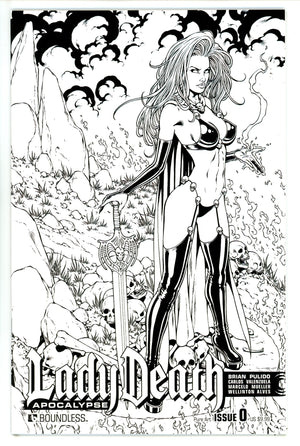 Lady Death: Apocalypse 0 NM (9.4) (2015) Martin B&W Variant