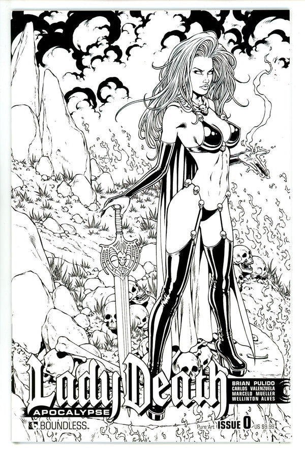 Lady Death: Apocalypse 0 NM (9.4) (2015) Martin B&W Variant