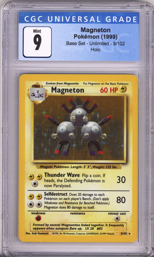 Pokemon Base Set Magneton Holo CGC Mint 9 (1999)