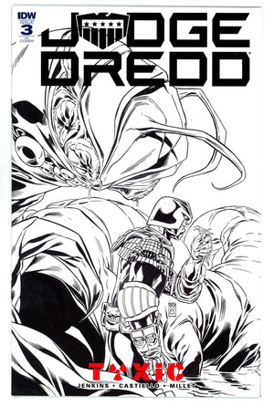 Judge Dredd: Toxic! 3 High Grade (2018) Buckingham B&W Incentive Variant