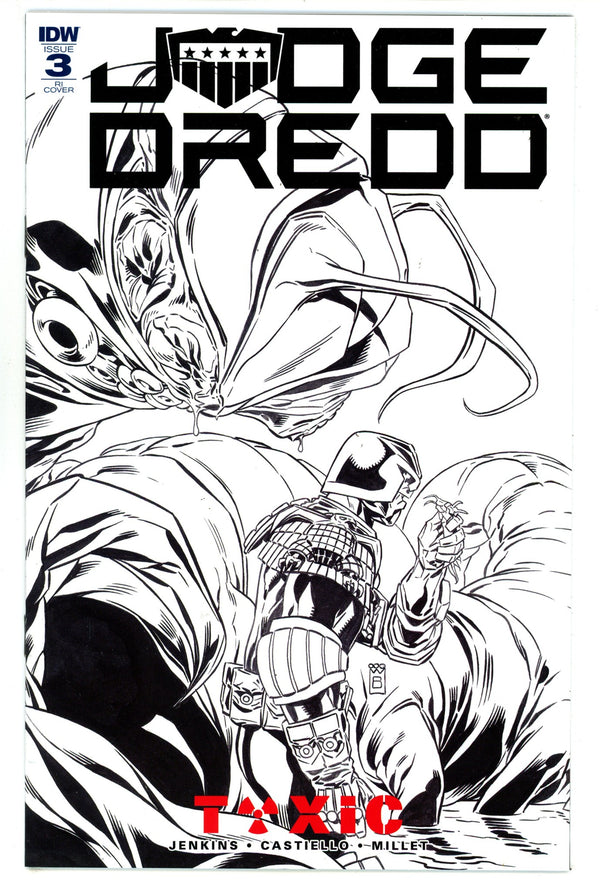 Judge Dredd: Toxic! 3 High Grade (2018) Buckingham B&W Incentive Variant