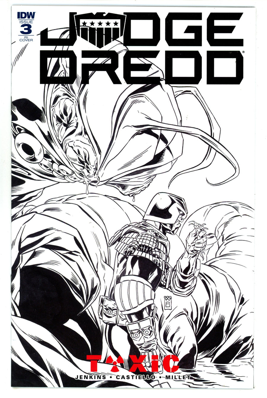 Judge Dredd: Toxic! 3 High Grade (2018) Buckingham B&W Incentive Variant 