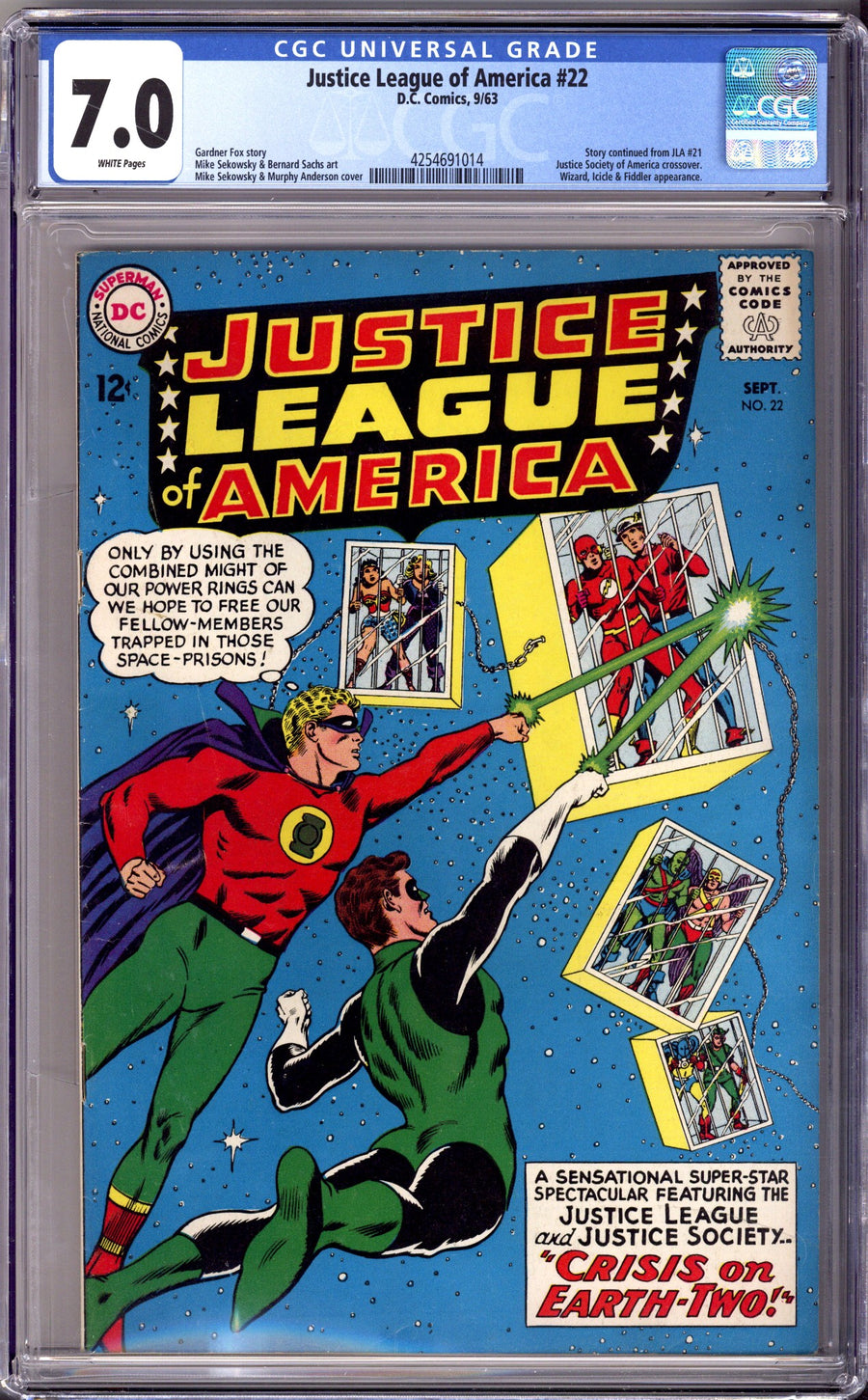 Justice League of America Vol 1 22 CGC 7.0 (FN/VF) (1963) 