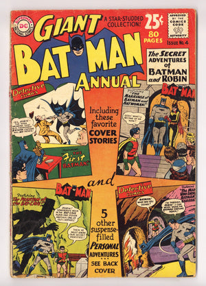 Batman Annual Vol 1 4 GD+ (2.5) Colour Touch (1963)