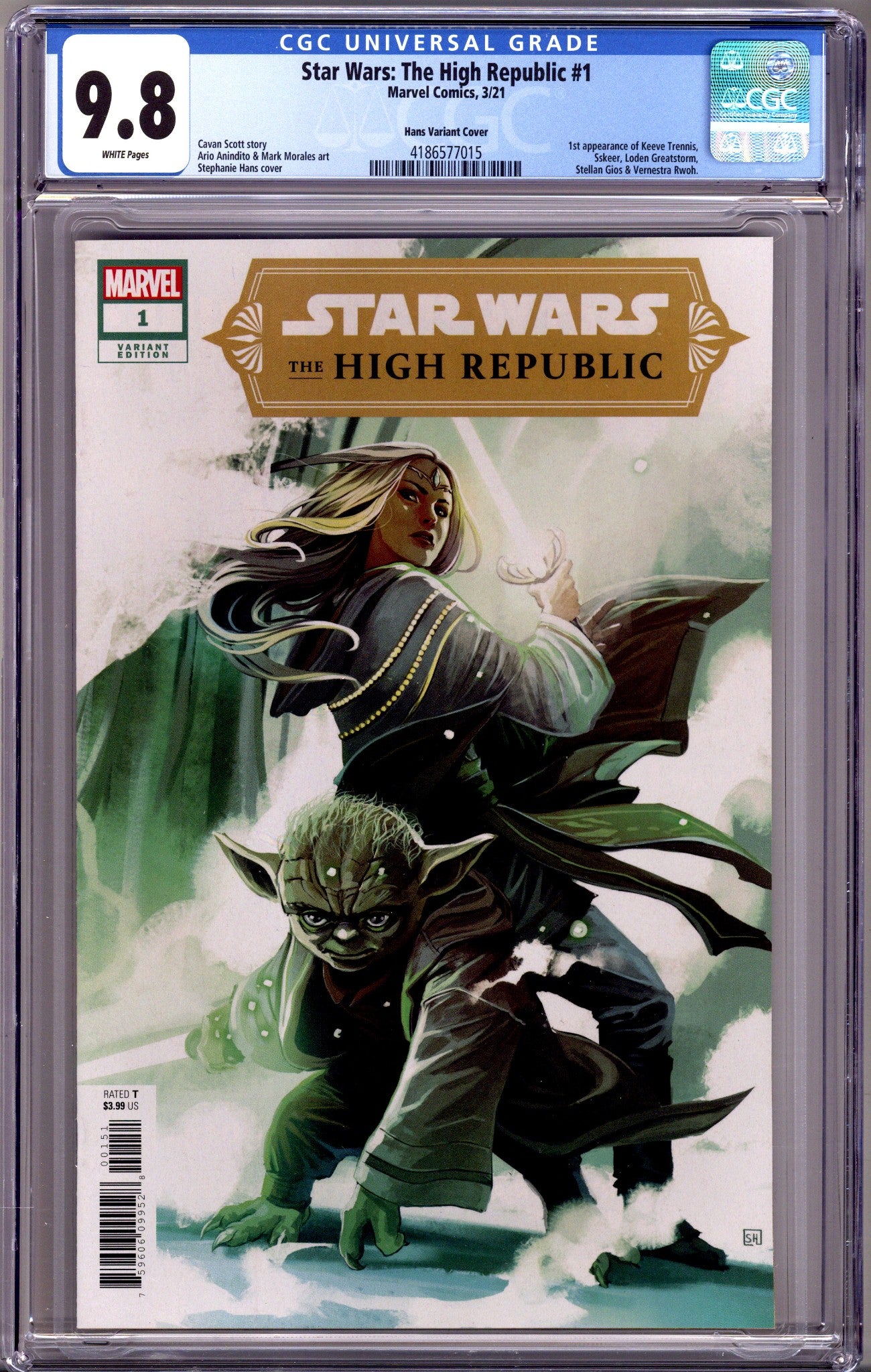 Star Wars: The High Republic Vol 1 1 CGC 9.8 (NM/M) (2021) Hans Variant 