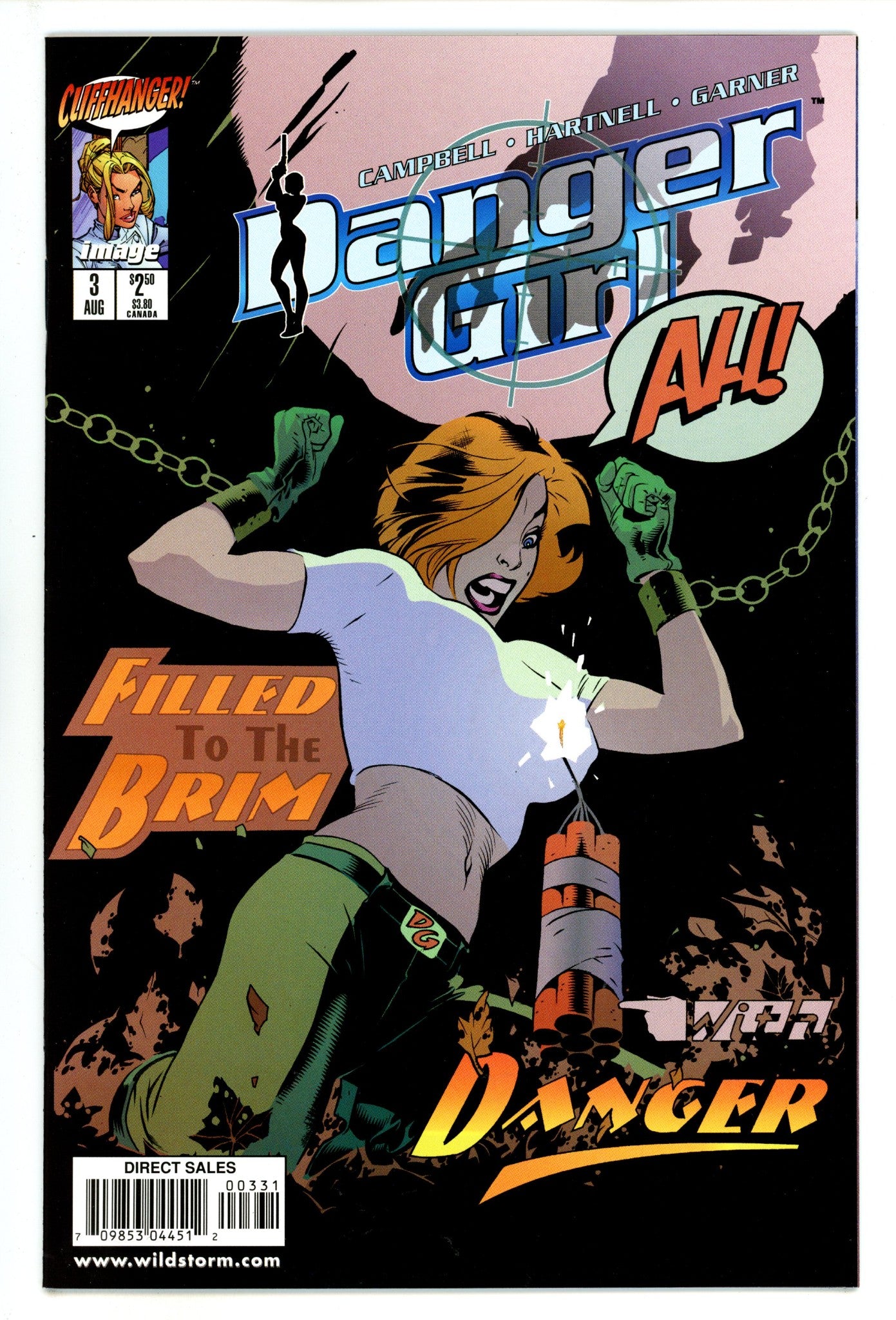Danger Girl 3 NM- (9.2) (1998) Hughes Variant 
