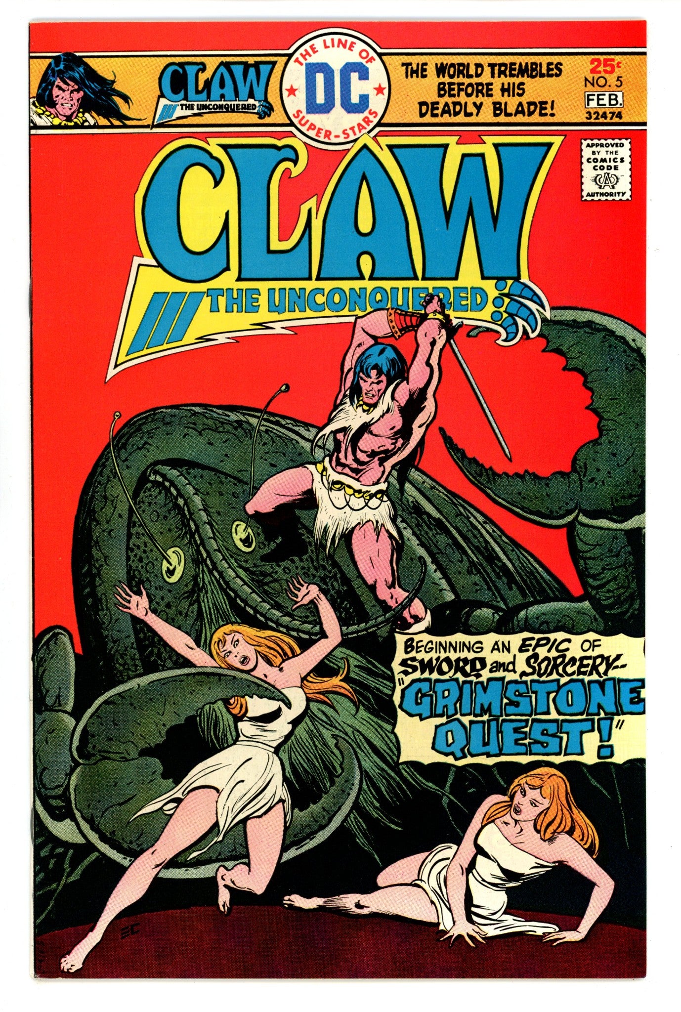 Claw the Unconquered Vol 1 5 VF/NM (9.0) (1976) 