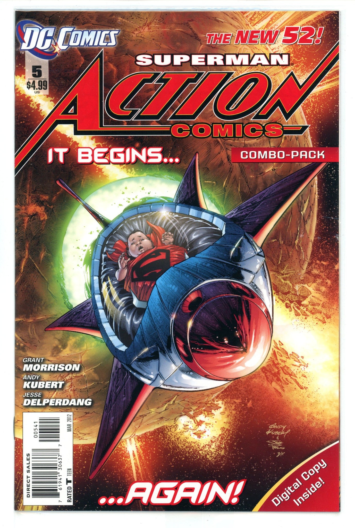Action Comics Vol 2 5 High Grade (2012) Combo-Pack Variant 