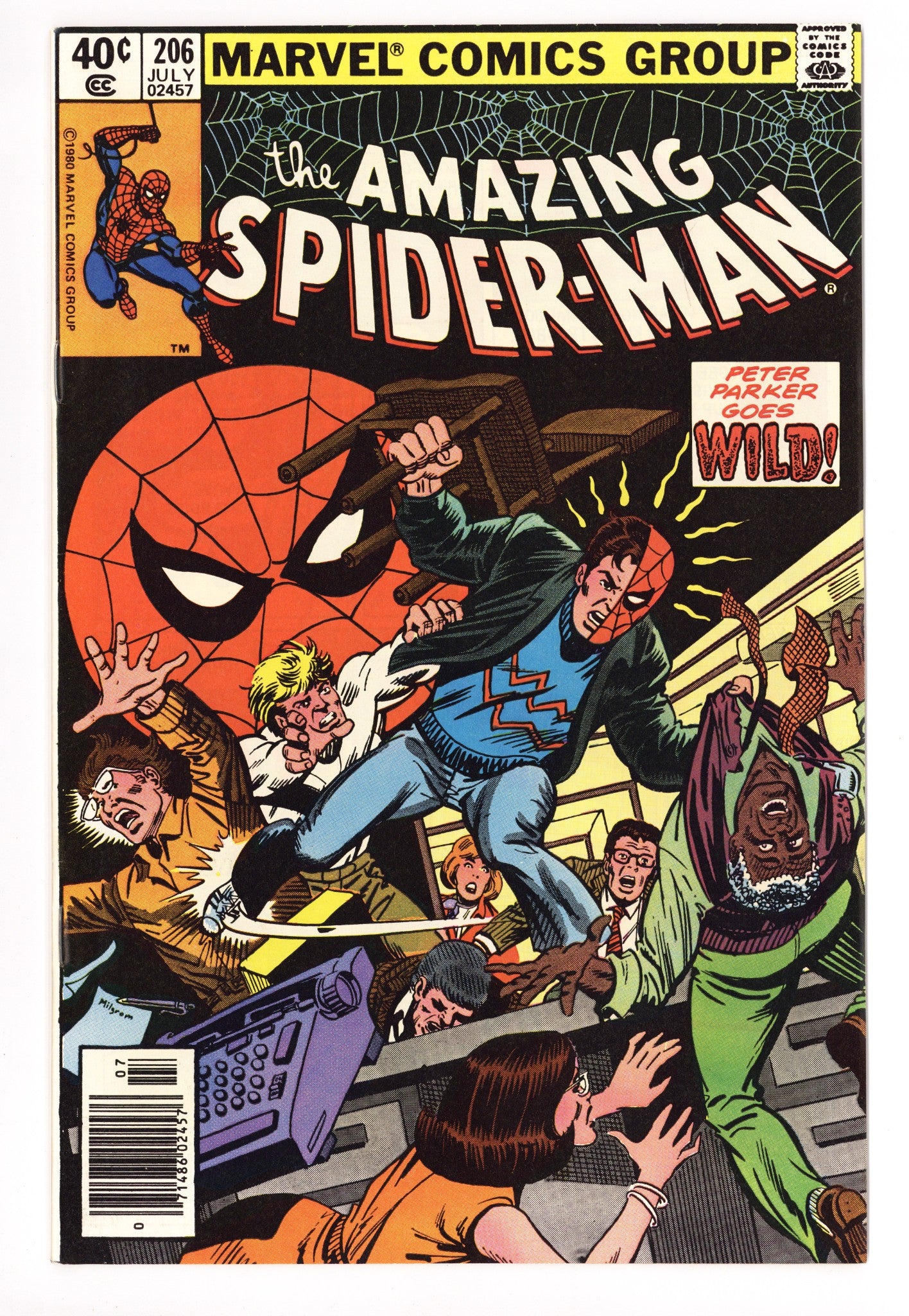 The Amazing Spider-Man Vol 1 206 NM- (9.2) (1980) Newsstand 