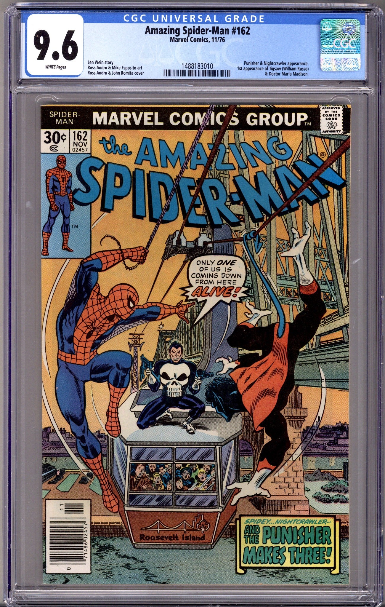 The Amazing Spider-Man Vol 1 162 CGC 9.6 (NM+) (1976) 