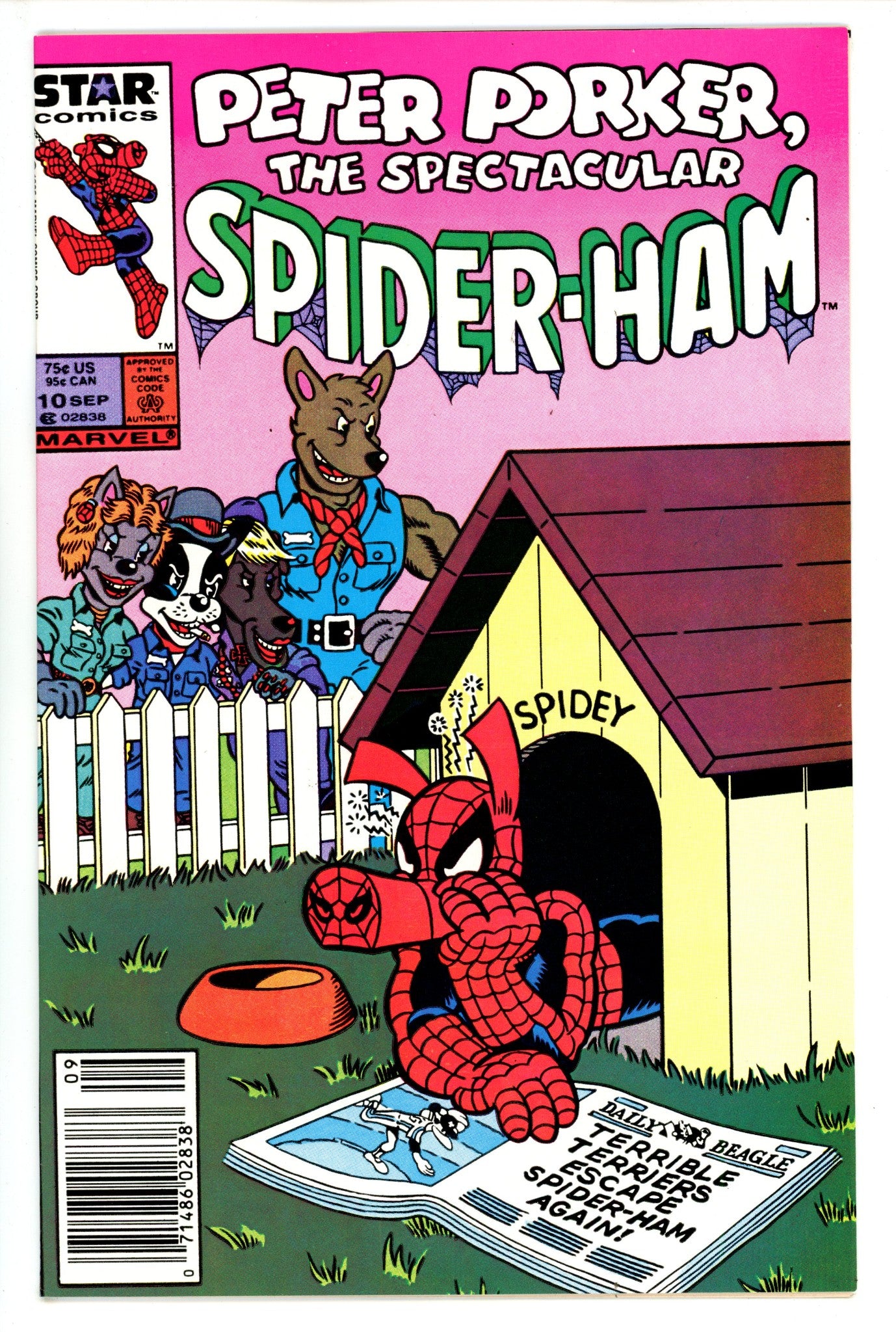 Peter Porker, the Spectacular Spider-Ham 10 VF/NM (9.0) (1986) Newsstand 