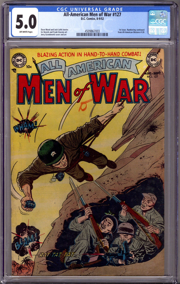 All-American Men of War 127 CGC 5.0 (VG/FN) (1952)