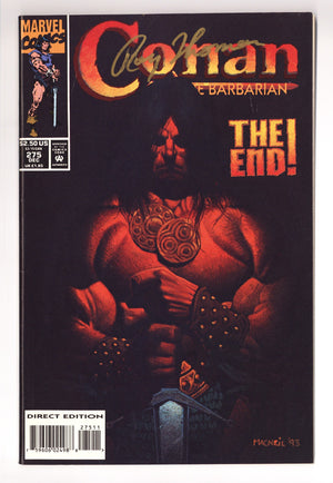 Conan the Barbarian Vol 1 275 VF (8.0) (1993) Signed x1 Cover Roy Thomas