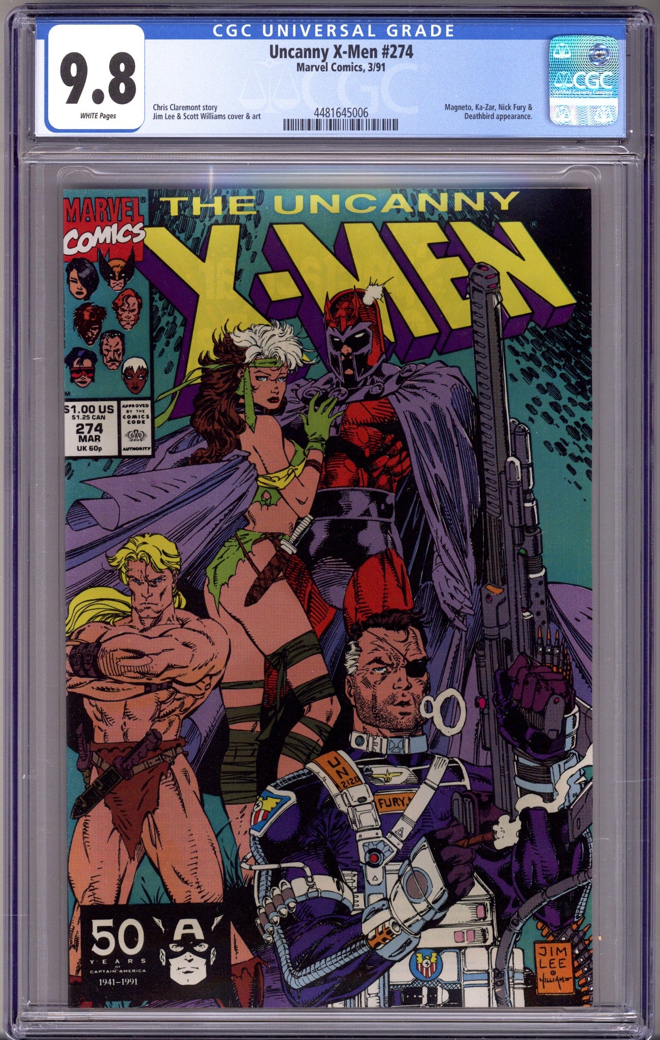 The Uncanny X-Men Vol 1 274 CGC 9.8 (NM/M) (1991) 