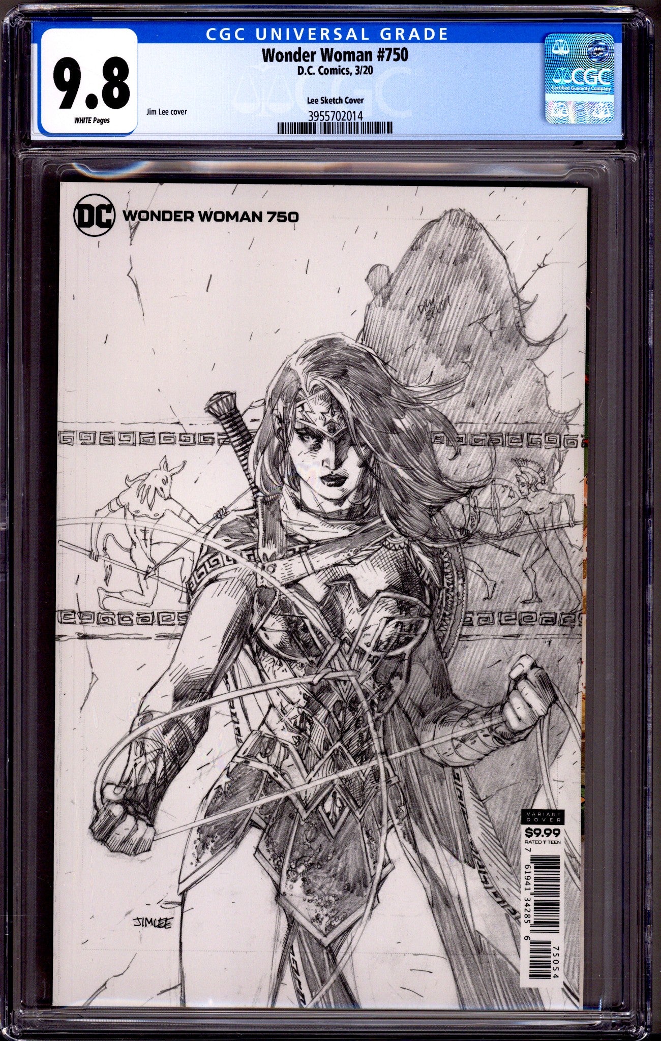 Wonder Woman Vol 5 750 CGC 9.8 (NM/M) (2020) Lee Sketch Incentive Variant 