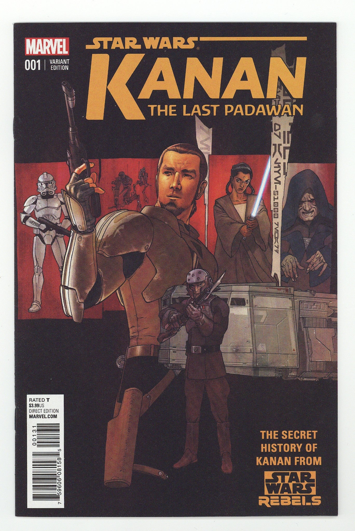 Kanan the Last Padawan 1 VF+ (8.5) (2015) Plunkett Incentive Variant 