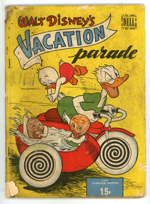 Walt Disney's Vacation Parade 2 Missing 3 Wraps (1950) Canadian Edition 
