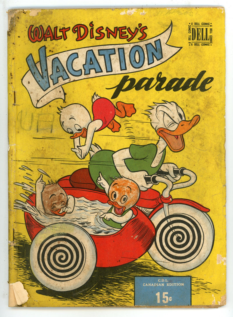 Walt Disney's Vacation Parade 2 Missing 3 Wraps (1950) Canadian Edition 