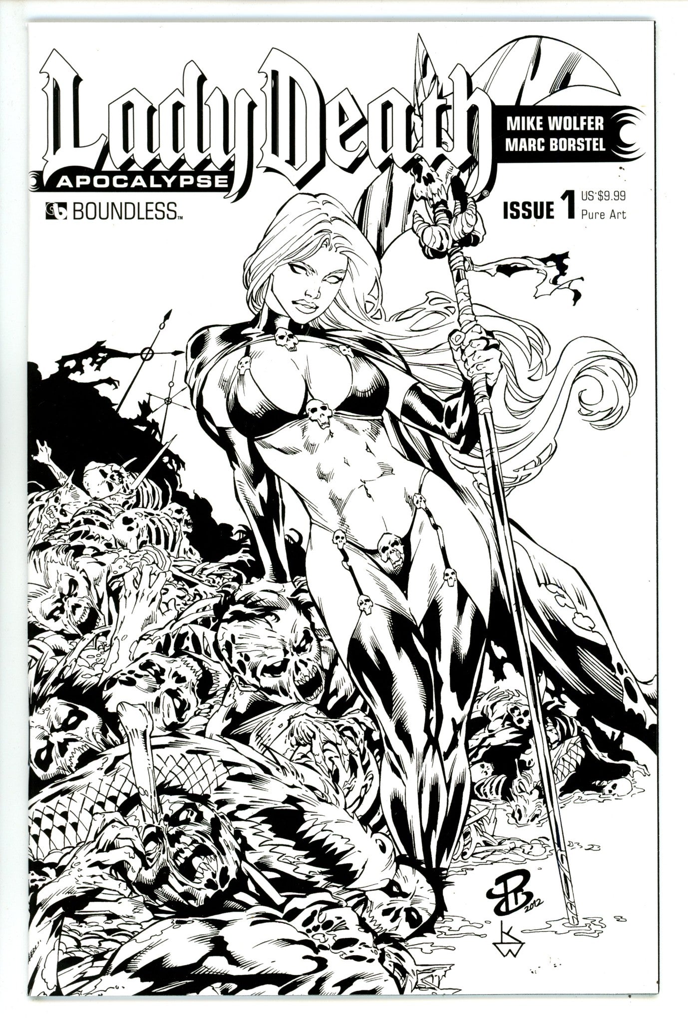 Lady Death: Apocalypse 1 NM- (9.2) (2015) Camillo B&W Variant 