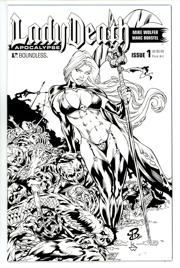 Lady Death: Apocalypse 1 NM- (9.2) (2015) Camillo B&W Variant