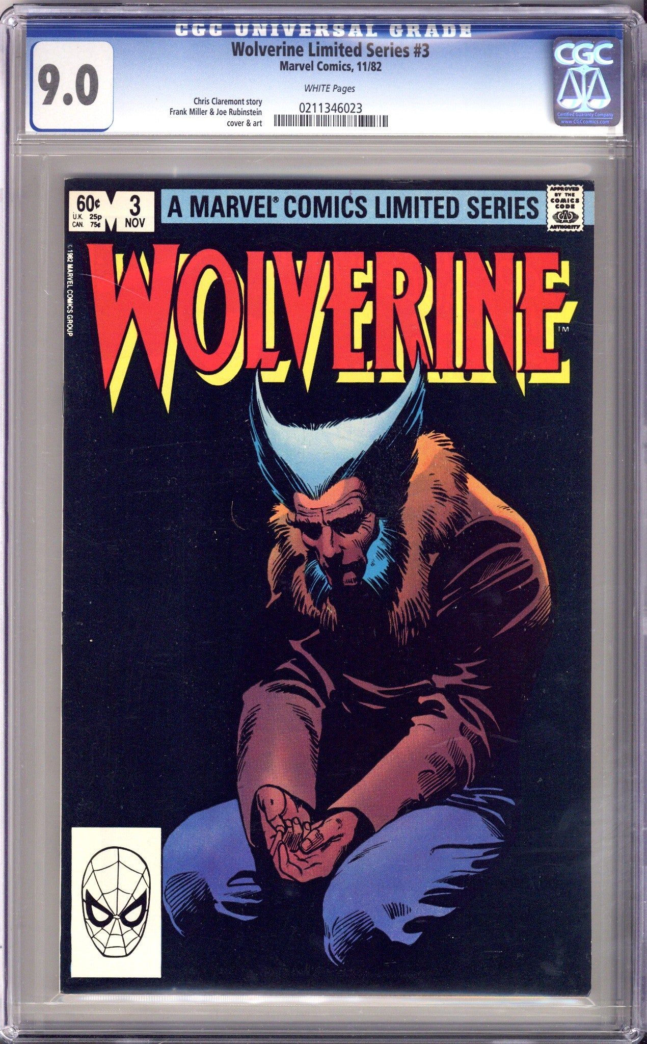 Wolverine Vol 1 3 CGC 9.0 (VF/NM) (1982) 