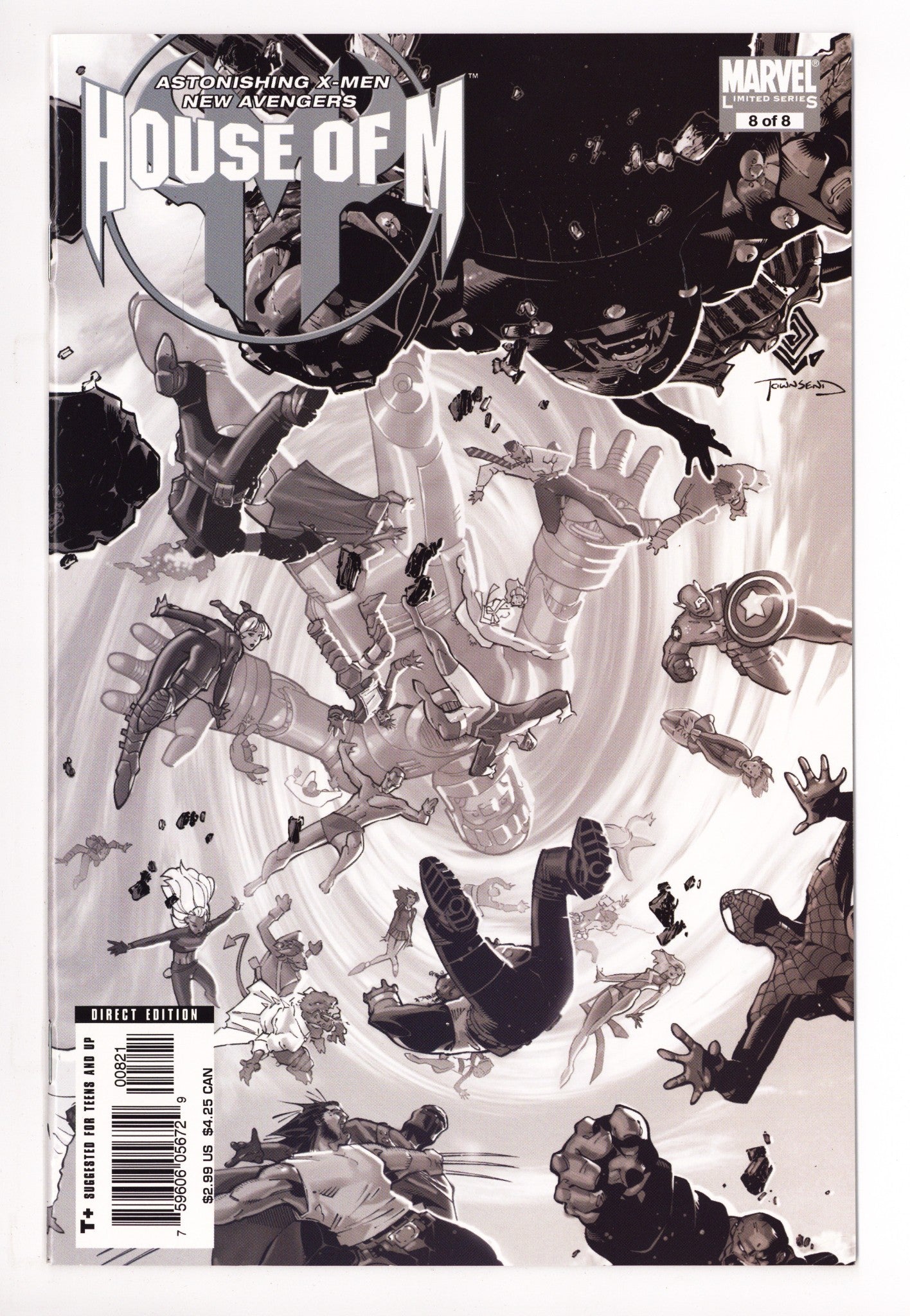 House of M Vol 1 8 High Grade (2005) Bachalo B&W Variant 