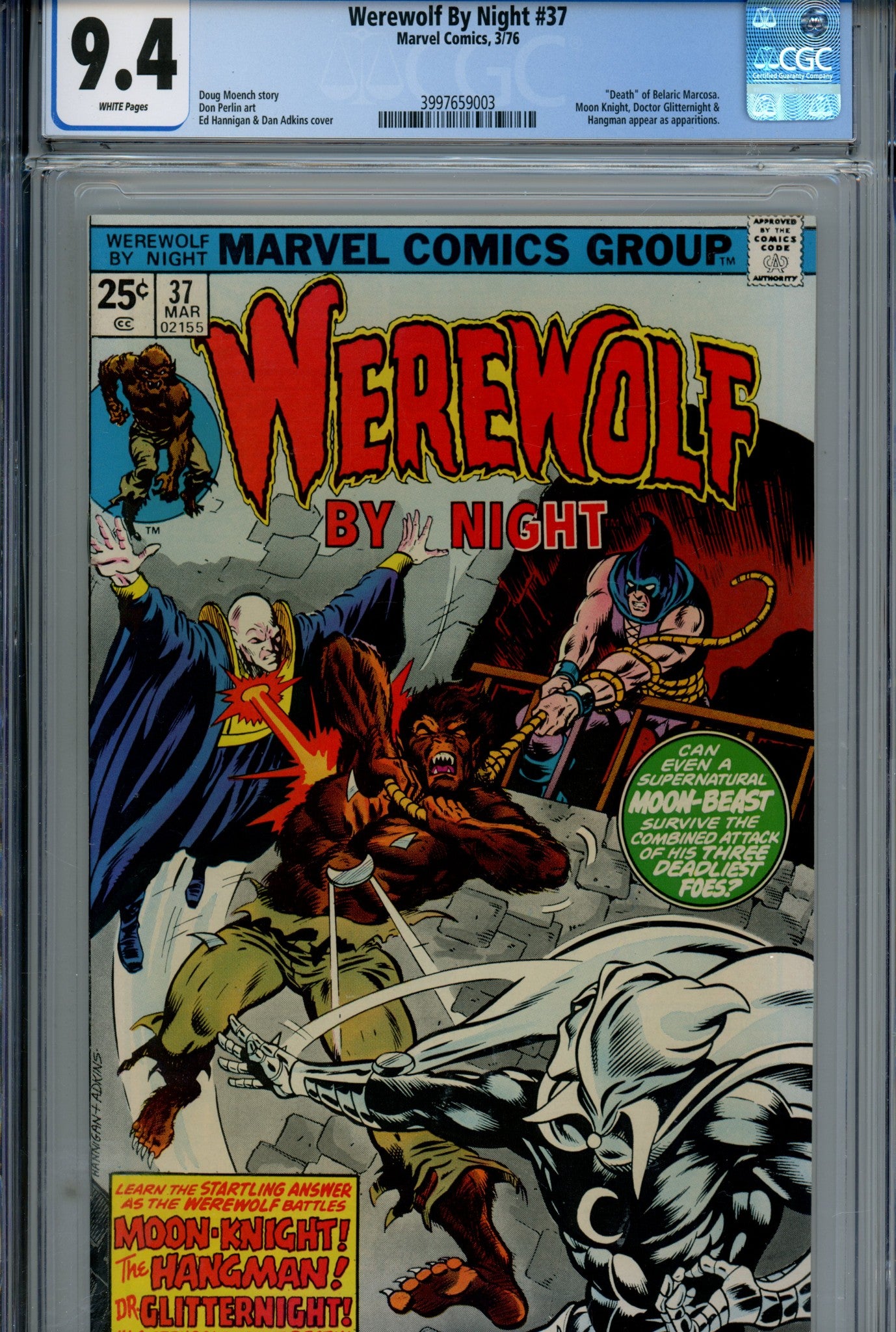 Werewolf by Night Vol 1 37 CGC 9.4 (1976)