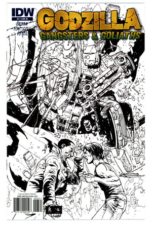 Godzilla: Gangsters and Goliaths 3 VF/NM (9.0) (2011) Ponticelli B&W Incentive Variant