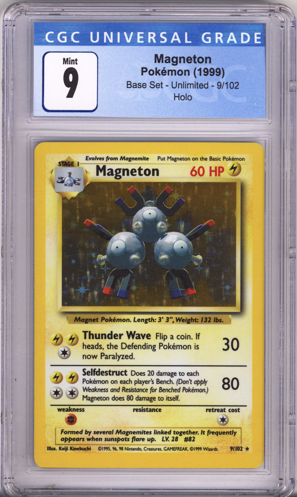 Pokemon Base Set Magneton Holo CGC Mint 9 (1999)
