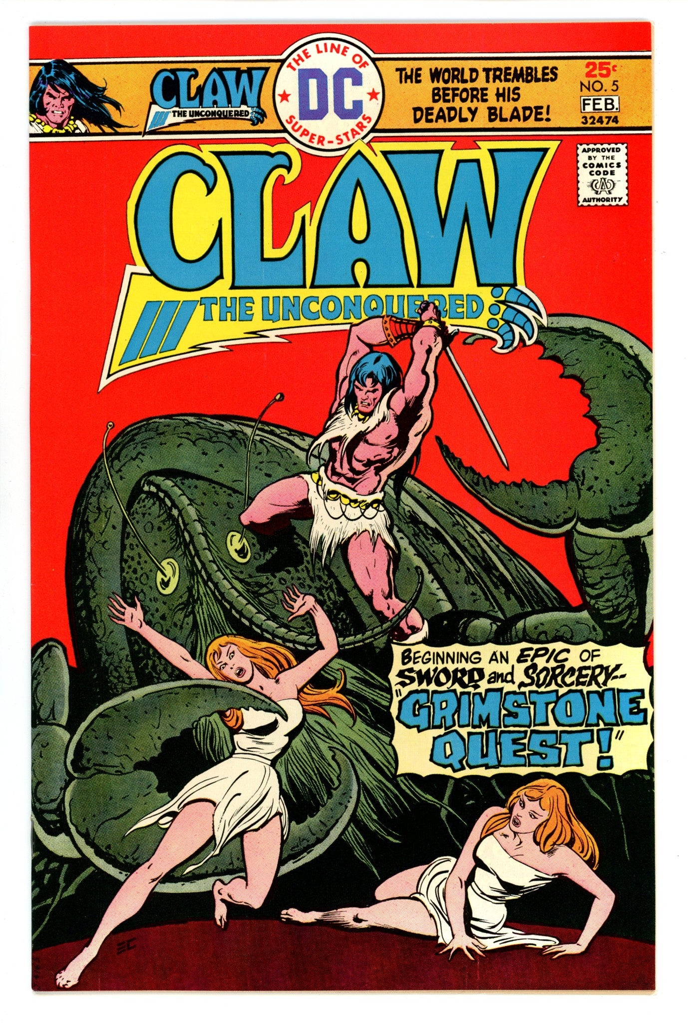 Claw the Unconquered Vol 1 5 NM- (9.2) (1976) 