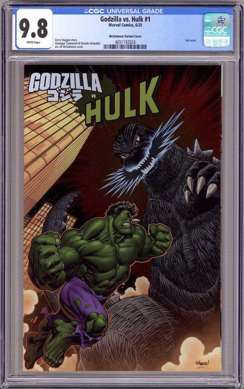 Godzilla vs. Hulk 1 CGC 9.8 (NM/M) (2025) McGuinness Foil Variant 