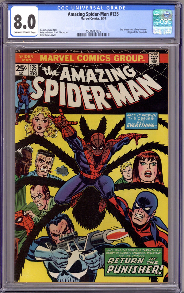 The Amazing Spider-Man Vol 1 135 CGC 8.0 (VF) (1974)