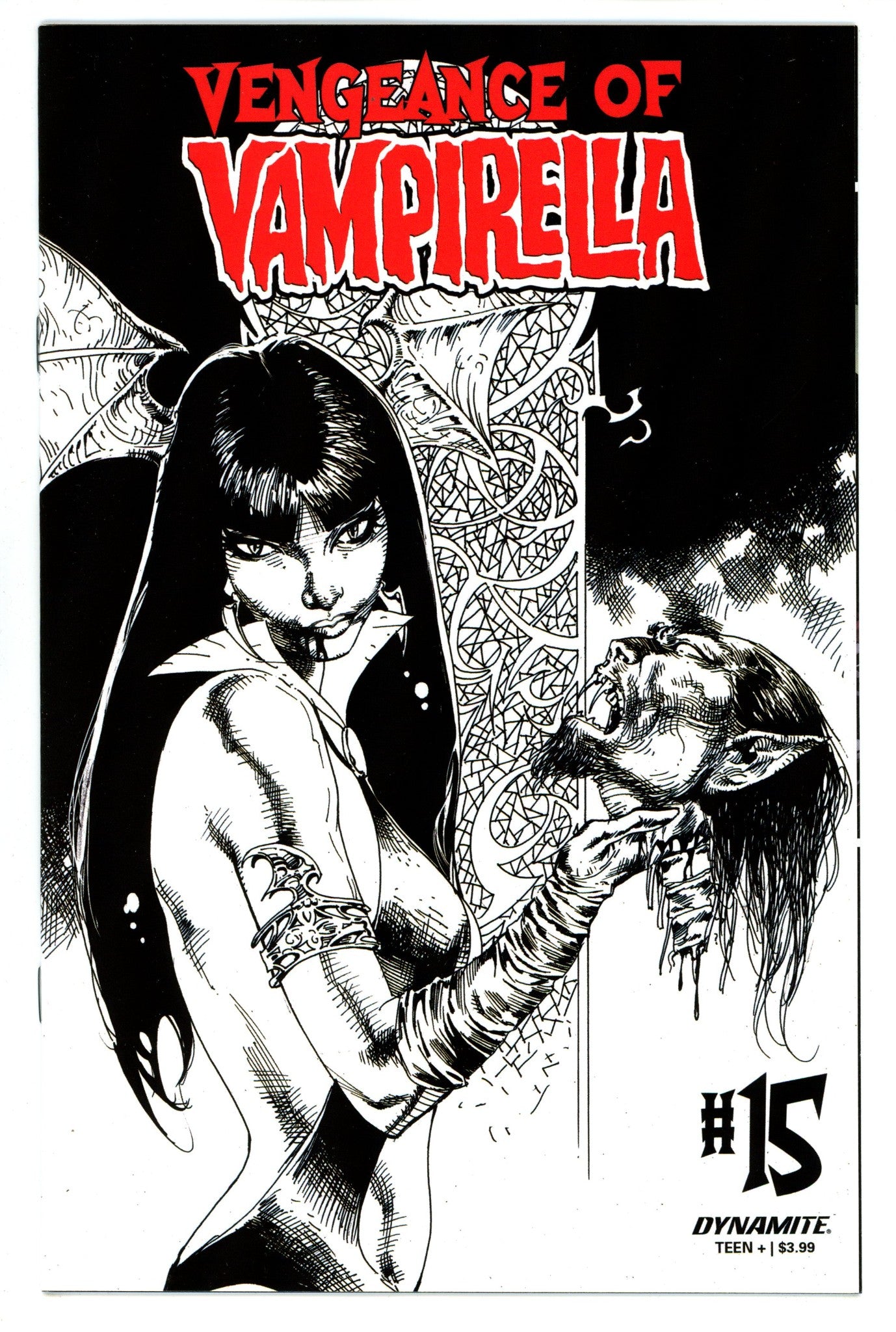 Vengeance of Vampirella Vol 2 15 High Grade (2021) Castro B&W Incentive Variant 
