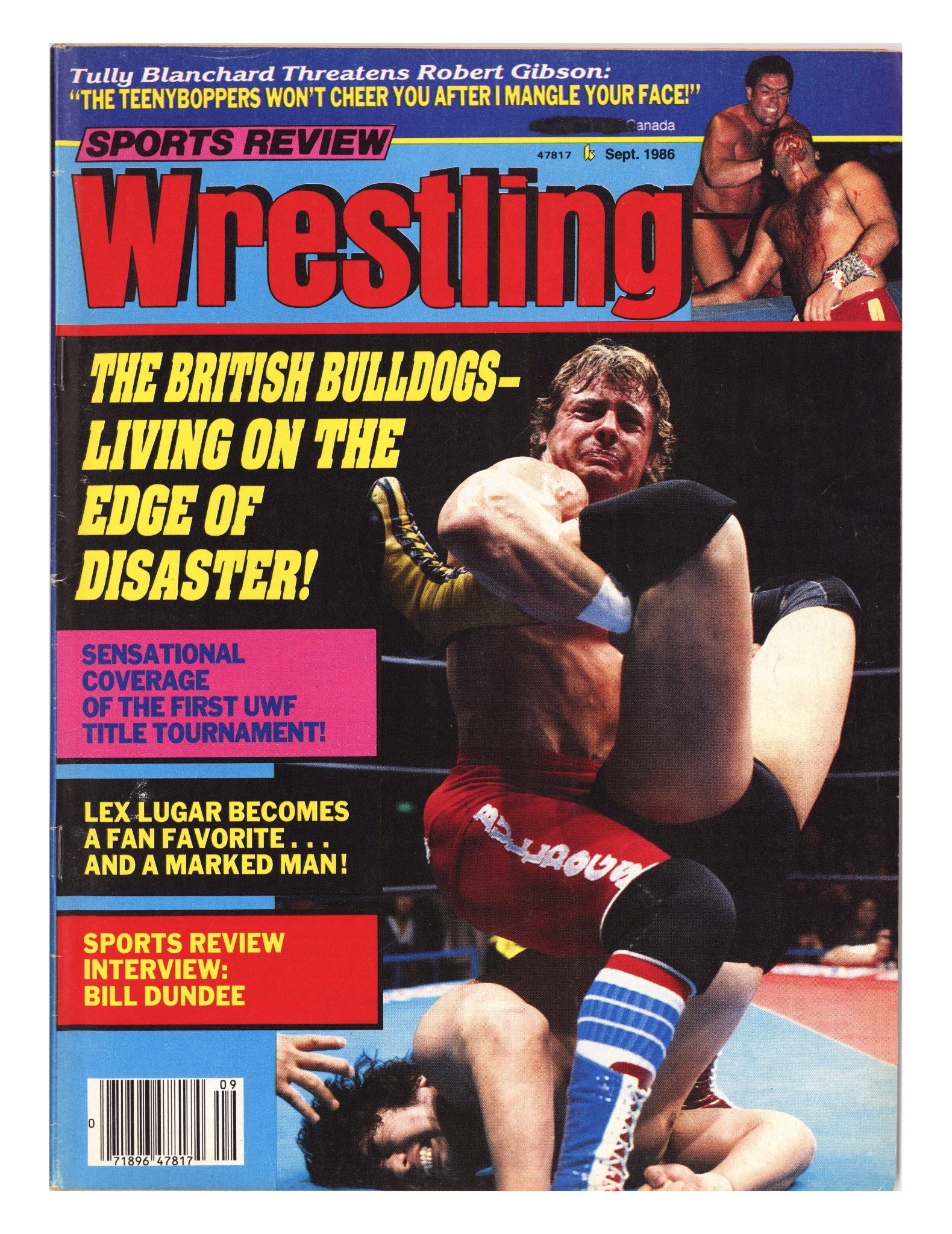 Sports Review Wrestling September Low Grade (1986) 
