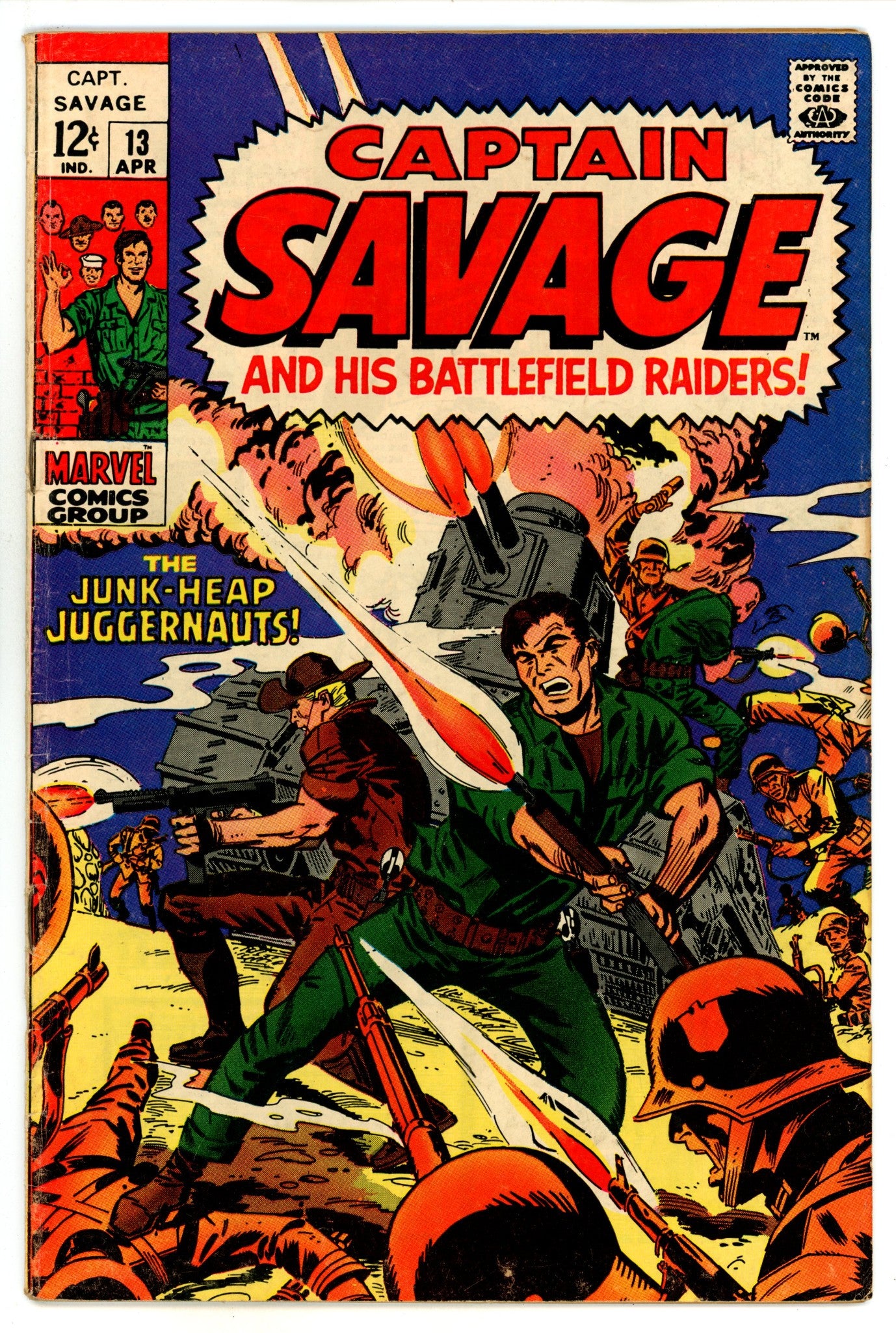Capt. Savage and His Leatherneck Raiders 13 VG+ (4.5) (1969) 