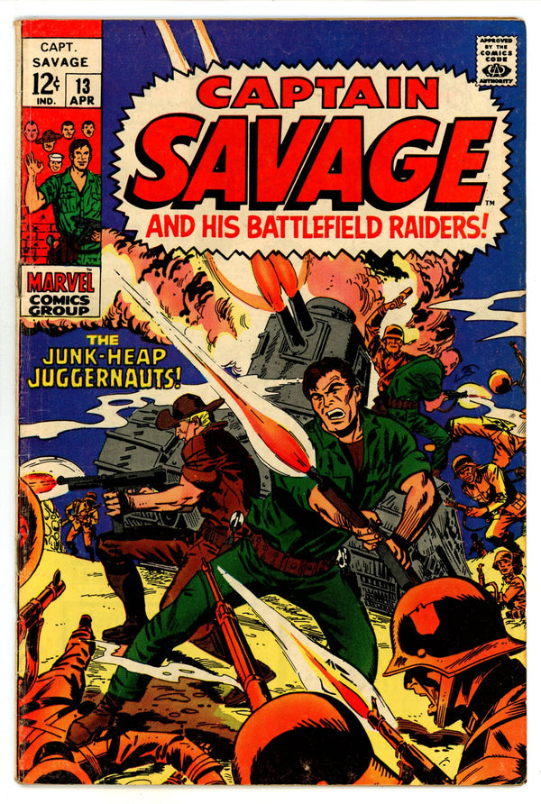 Capt. Savage and His Leatherneck Raiders 13 VG+ (4.5) (1969)