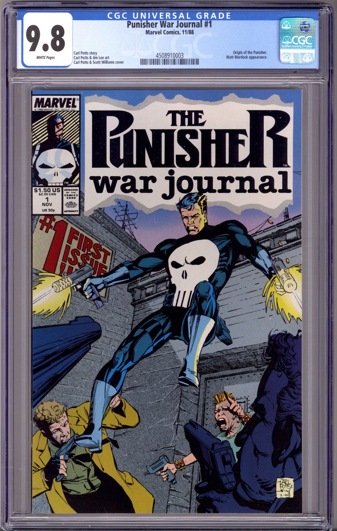 The Punisher War Journal Vol 1 1 CGC 9.8 (NM/M) (1988) 