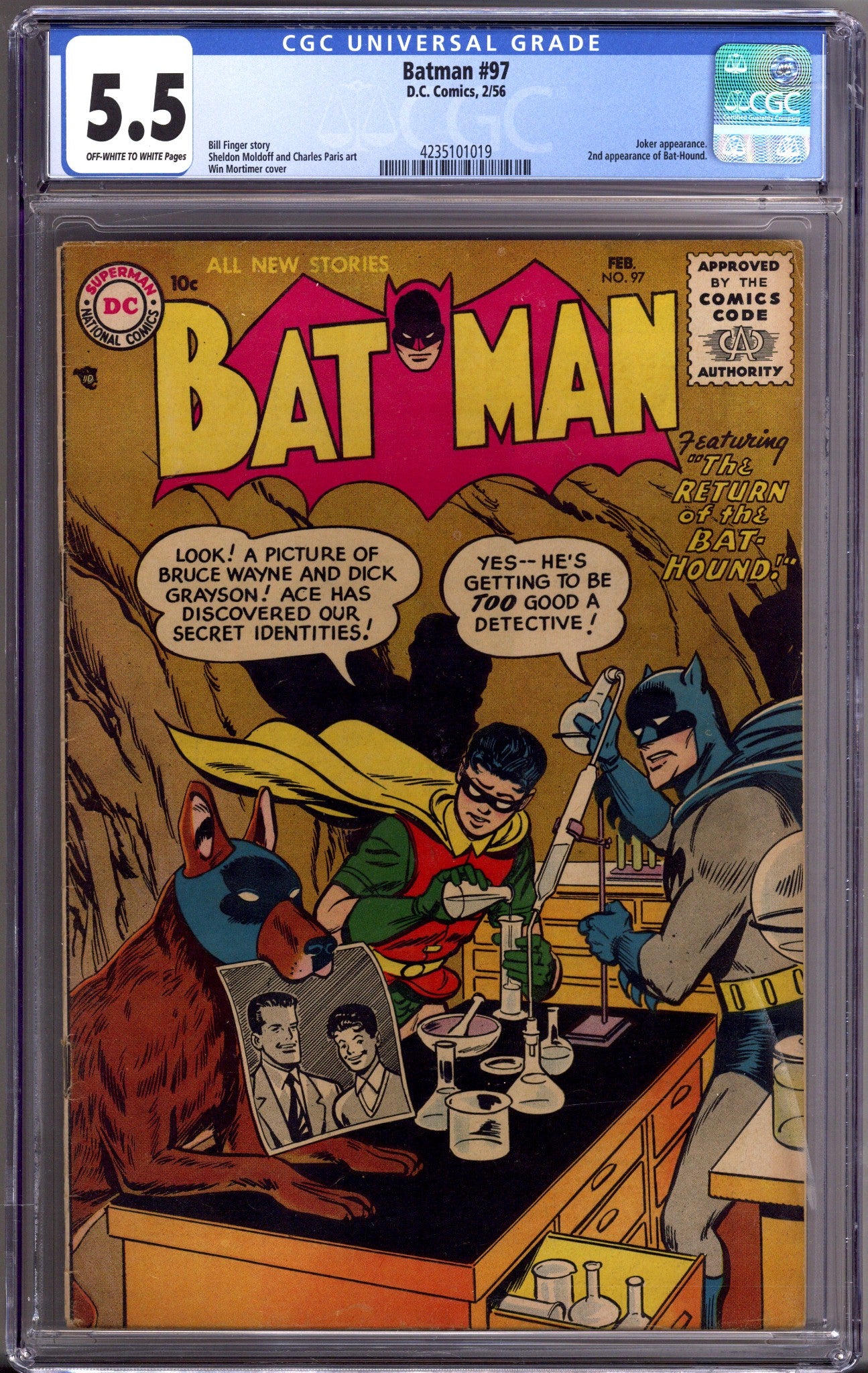 Batman Vol 1 97 CGC 5.5 (FN-) (1956) 