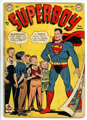 Superboy Vol 1 1 GD (2.0) Cover & Centerfold Detached (1949) 