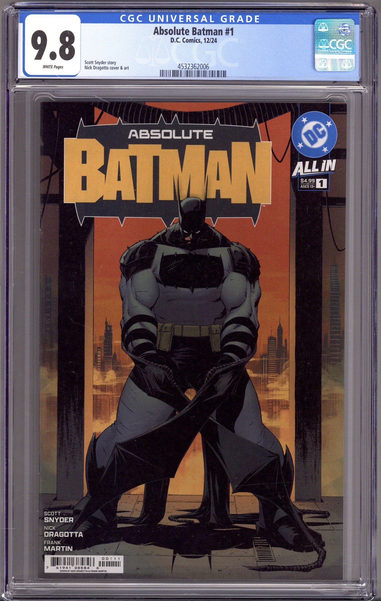 Absolute Batman 1 CGC 9.8 (NM/M) (2024) 