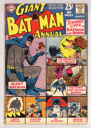 Batman Annual Vol 1 5 VG+ (4.5) (1963)