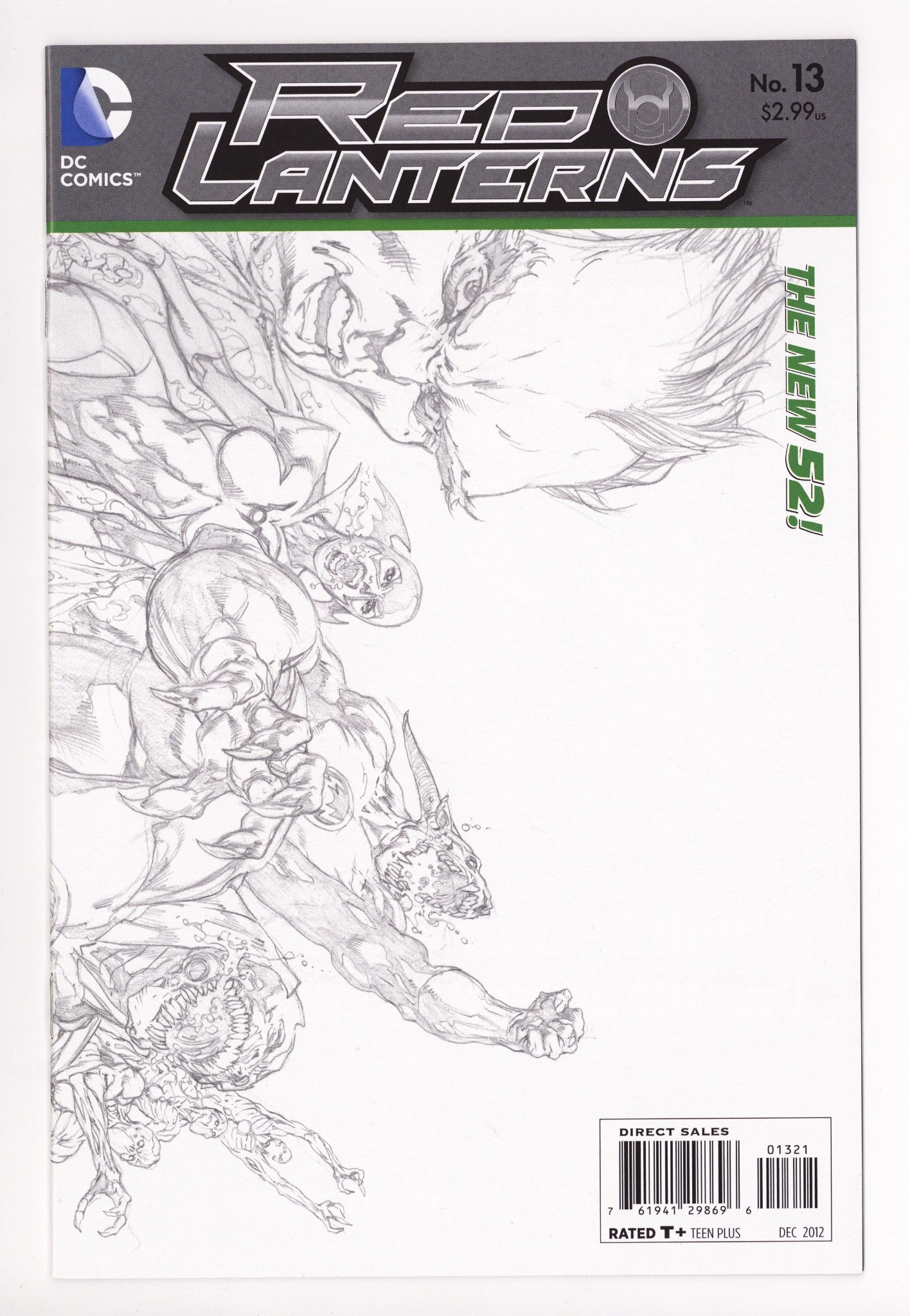 Red Lanterns 13 High Grade (2012) Reis Wraparound Sketch Variant 