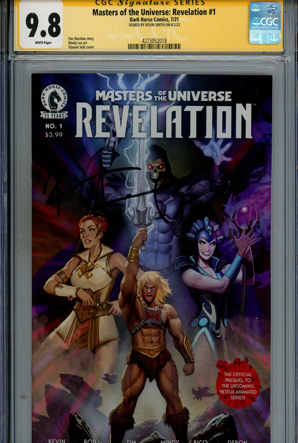 Masters of the Universe: Revelation 1 CGC 9.8 Signed Kevin Smith (2021)