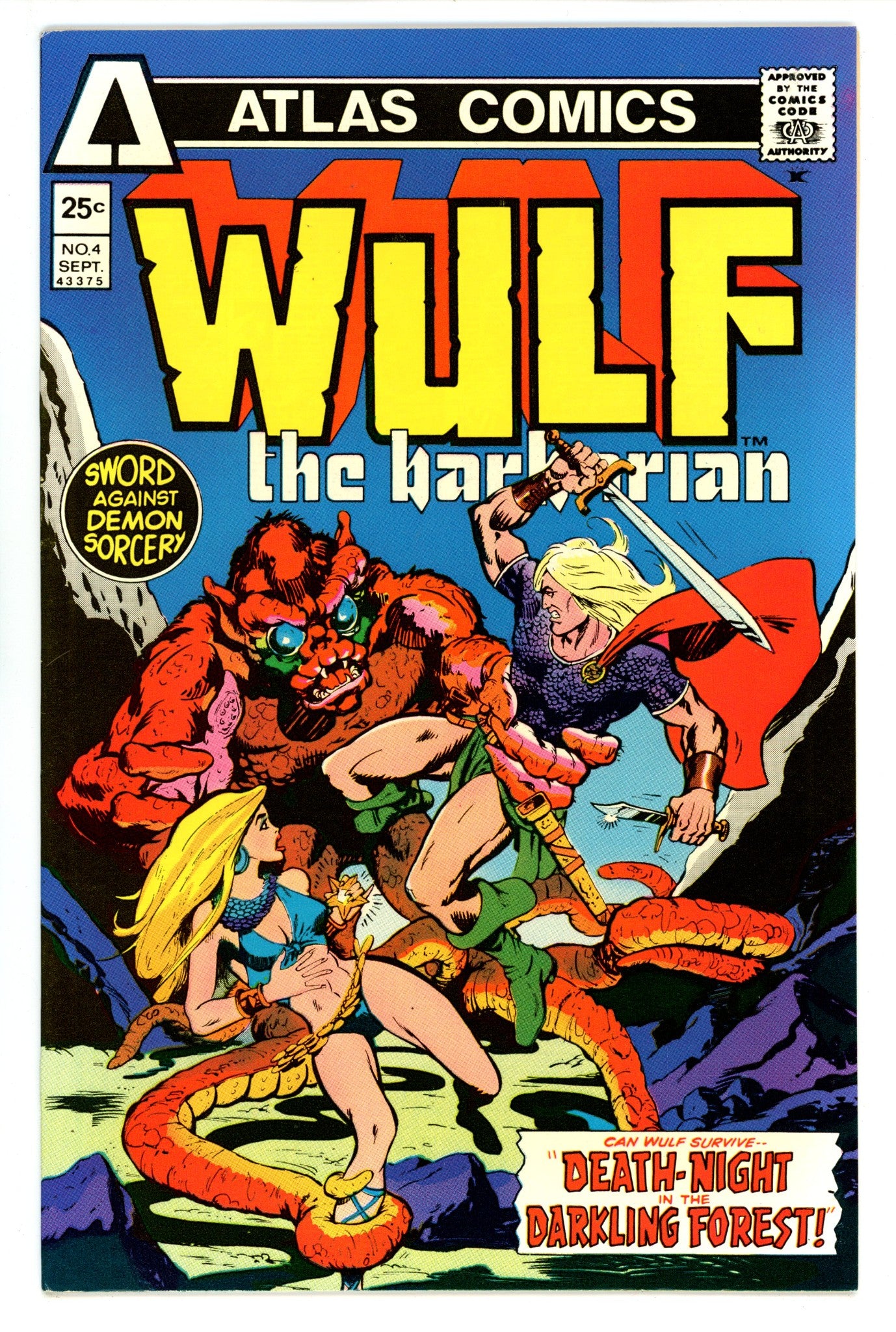 Wulf the Barbarian 4 VF/NM (9.0) (1975) 