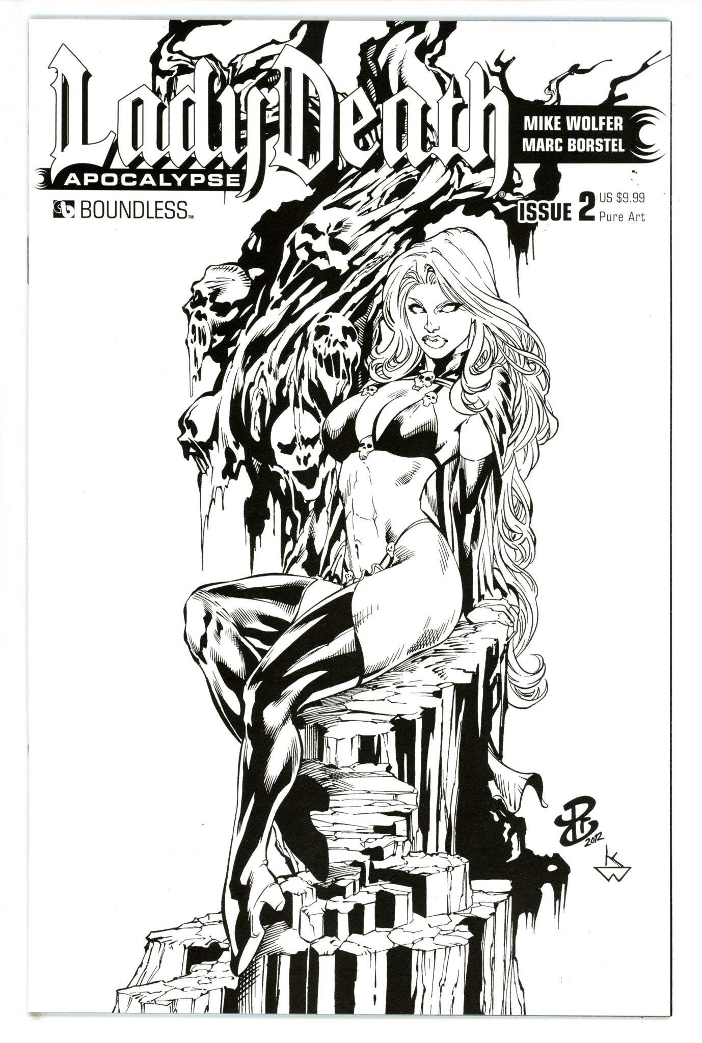 Lady Death: Apocalypse 2 NM (9.4) (2015) Camillo B&W Variant 