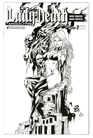 Lady Death: Apocalypse 2 NM (9.4) (2015) Camillo B&W Variant