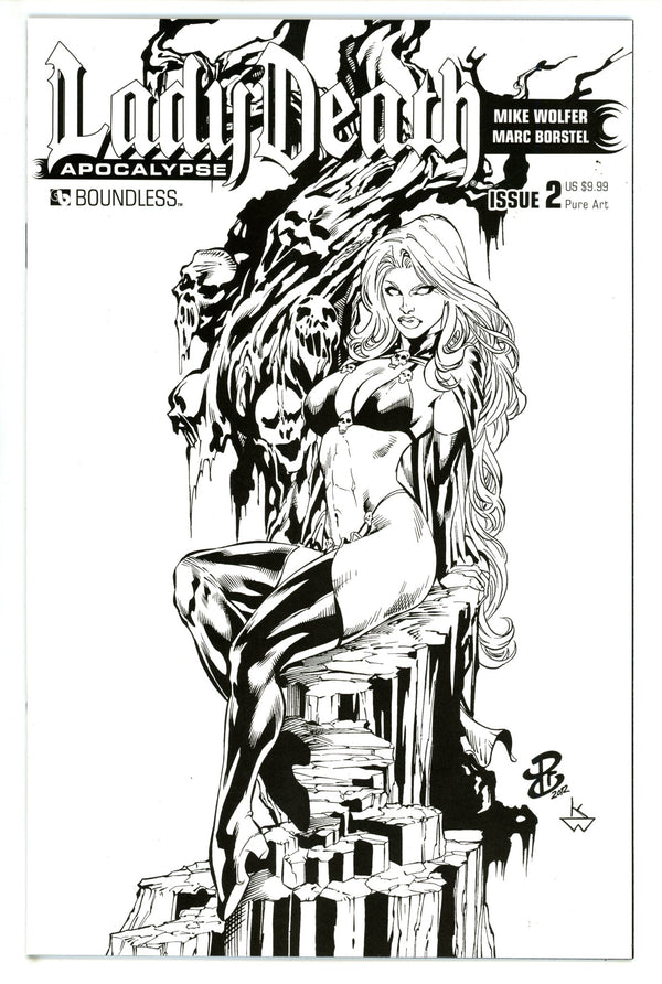 Lady Death: Apocalypse 2 NM (9.4) (2015) Camillo B&W Variant