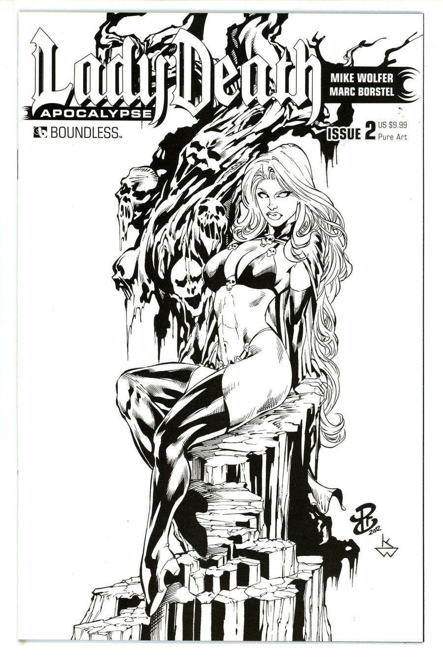 Lady Death: Apocalypse 2 NM (9.4) (2015) Camillo B&W Variant 