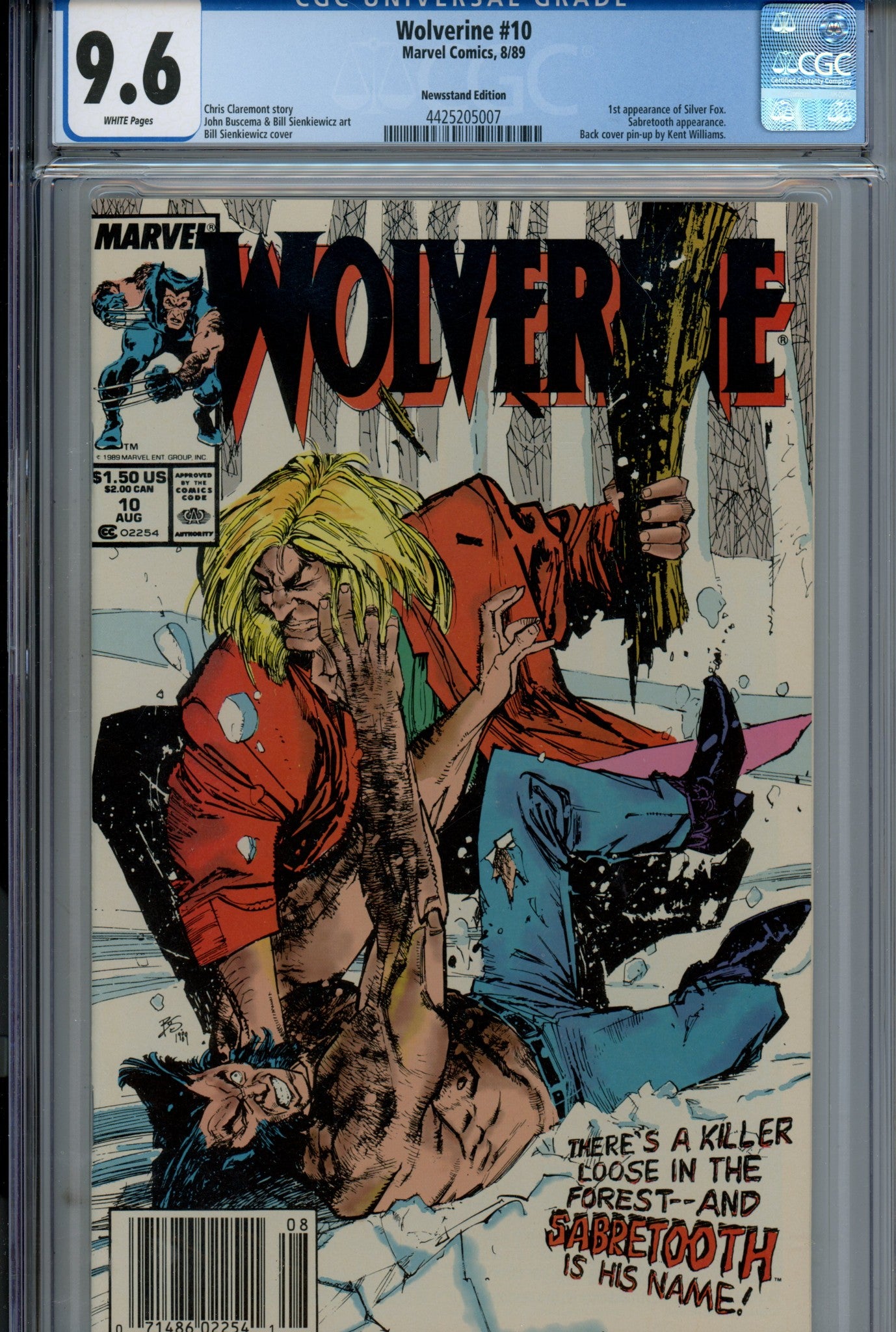 Wolverine Vol 2 10 CGC 9.6 (NM+) (1989) Newsstand 