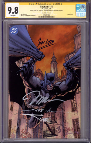 Batman Vol 3 158 CGC 9.8 (NM/M) (2025) Lee Virgin Incentive Variant Signed x4 Cover Lee, Loeb, Sinclair & Williams
